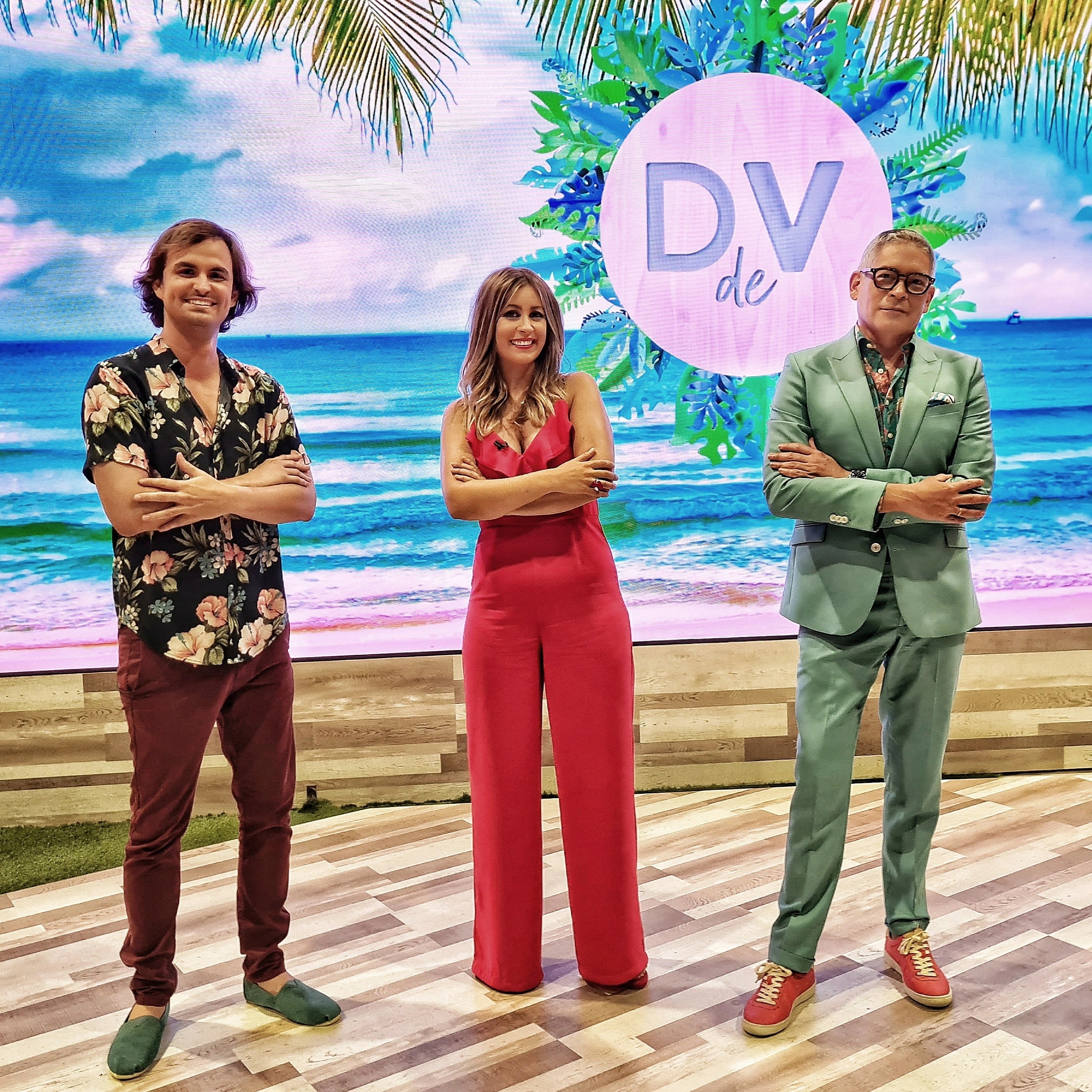 Fede Arias en Días de Verano en La 1 de RTVE con Boriz Izaguirre e Inéz Paz